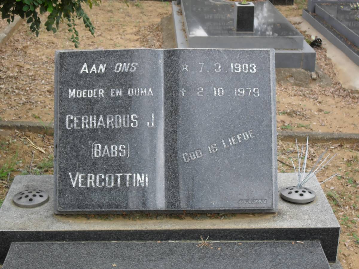 VERGOTTINI Gerhardus J. 1903-1979