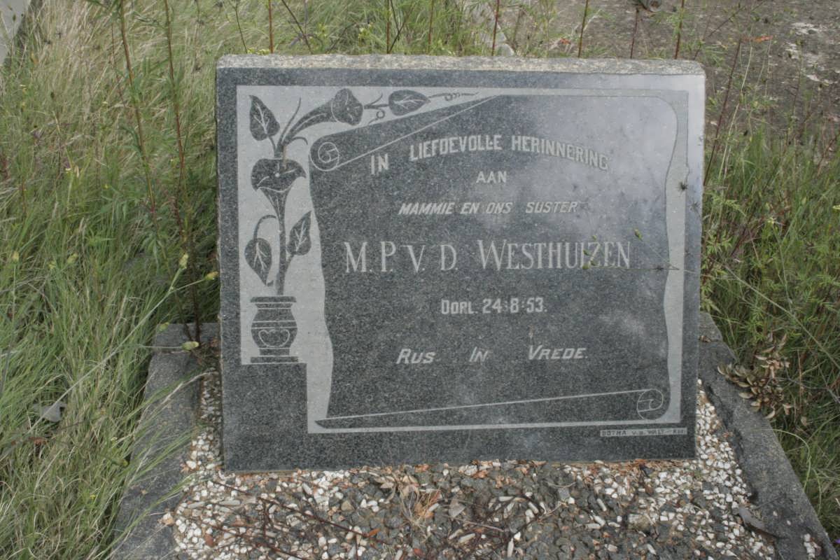 WESTHUIZEN M.P., v.d. -1953
