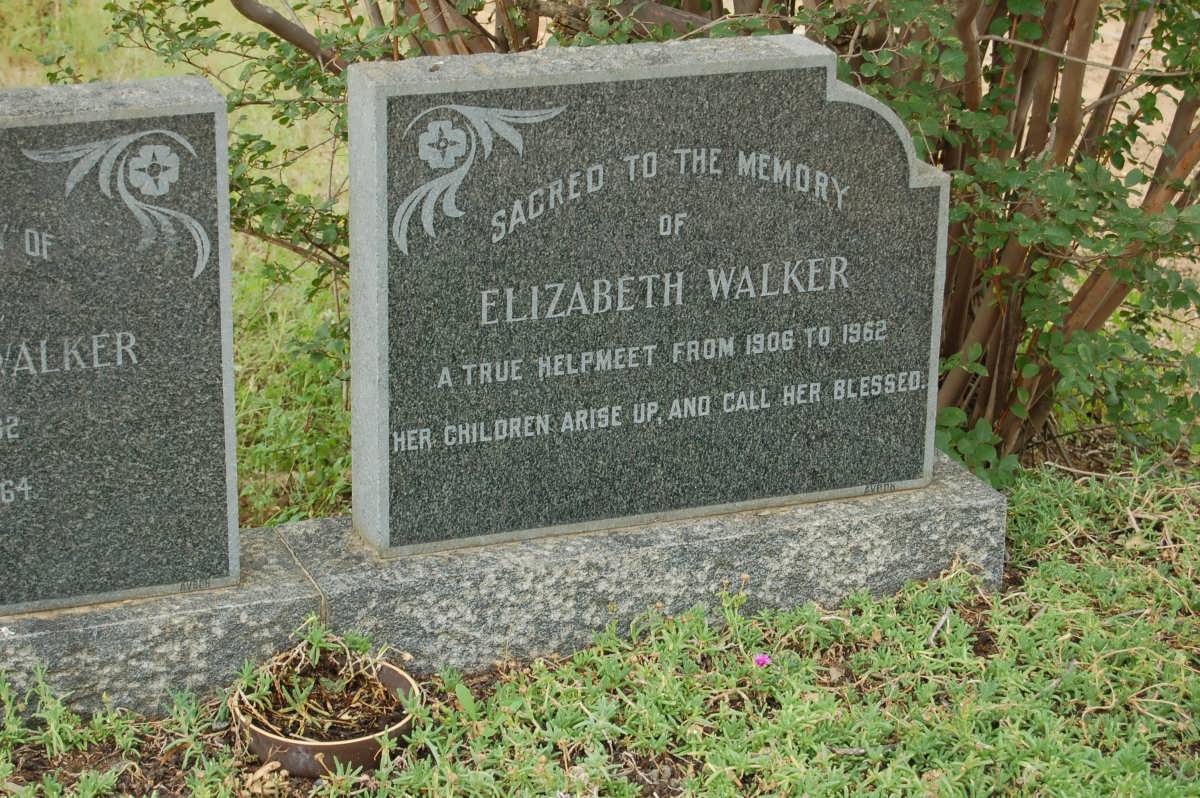WALKER Alan Robert 1882-1964 &amp; Elizabeth 1906-1962