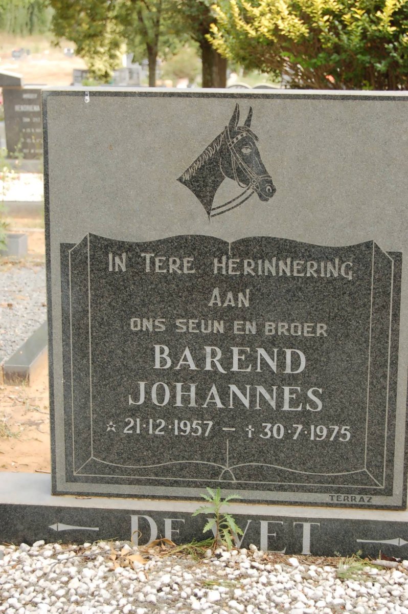 WET Barend Johannes, de 1957-1975
