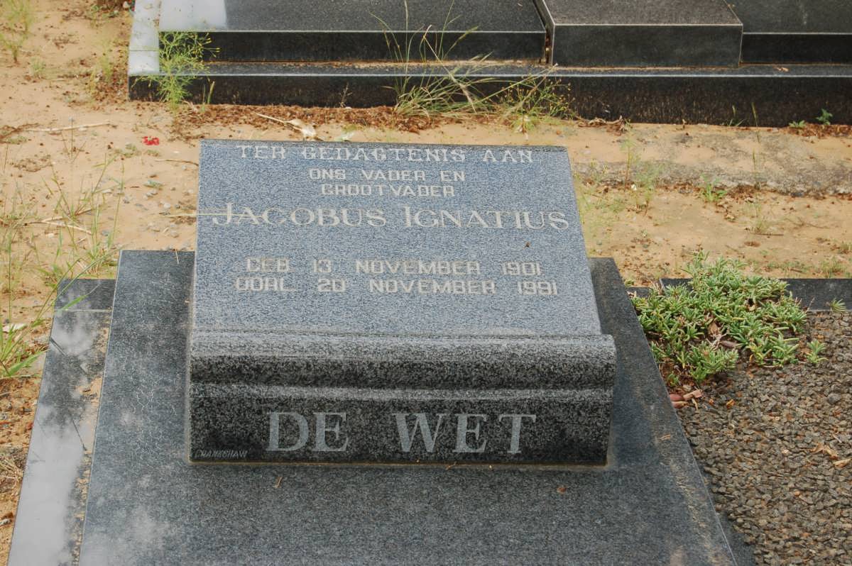 WET Jacobus Ignatius, de 1901-1991