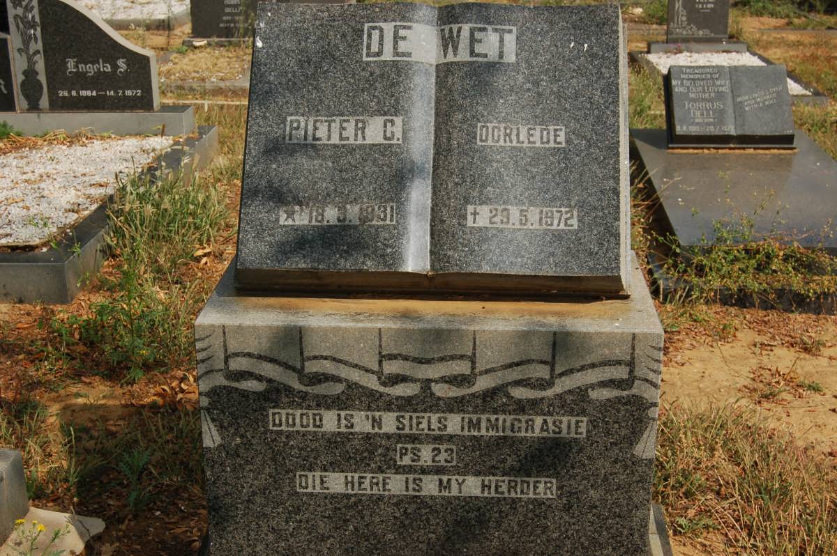 WET Pieter C., de 1?31-1972