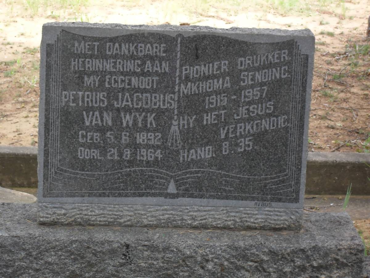 WYK Petrus Jacobus, van 1892-1964