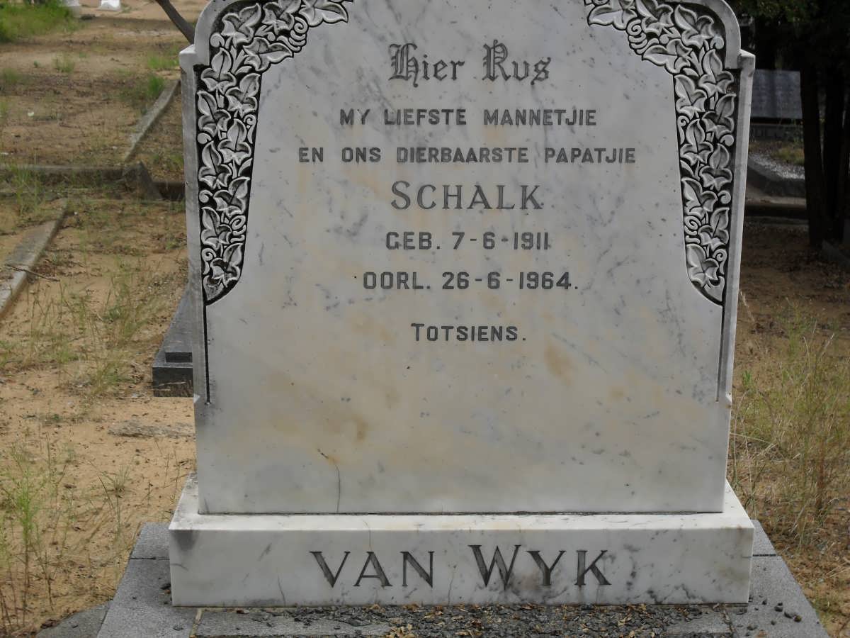 WYK Schalk, van 1911-1964