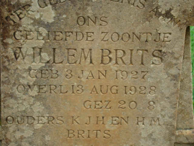 BRITS Willem 1927-1928