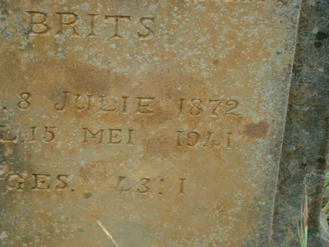 BRITS Maria Hendrina 1872-1941