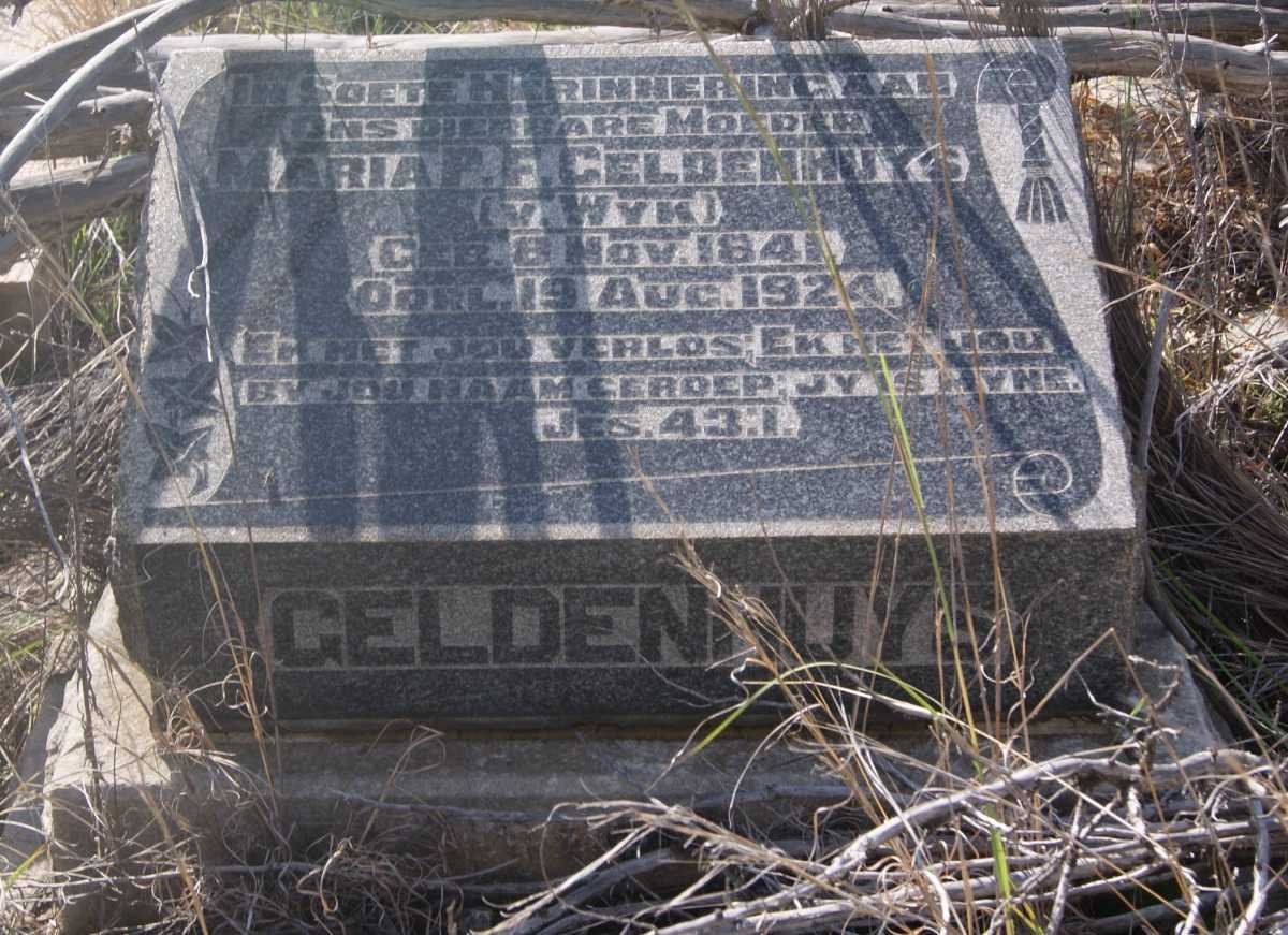 GELDENHUYS Maria P.F. nee VAN WYK 1841-1924
