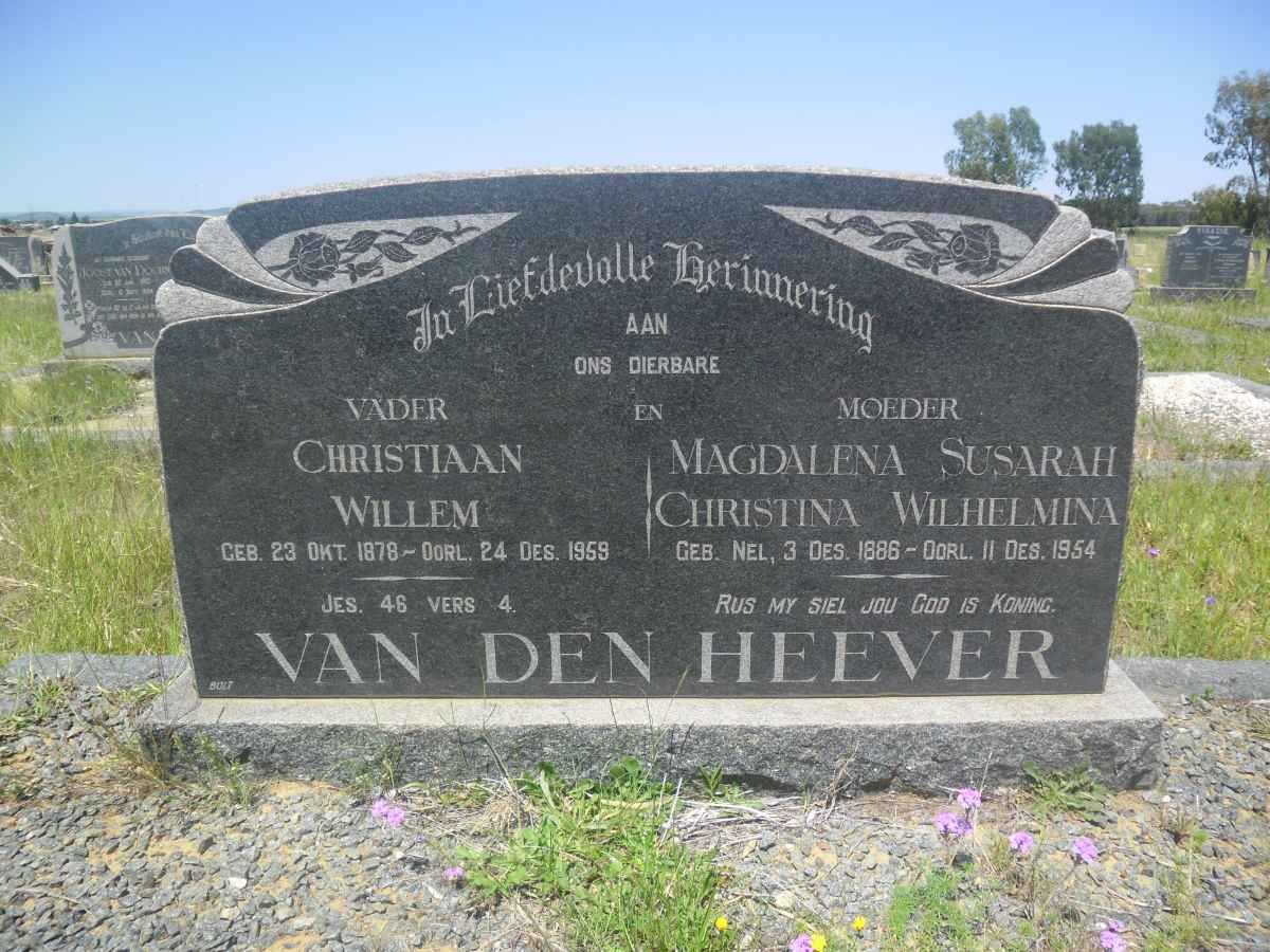 HEEVER Christiaan Willem, van den 1878-1959 &amp; Magdalena Susarah Christina Wilhelmina NEL 1886-1954