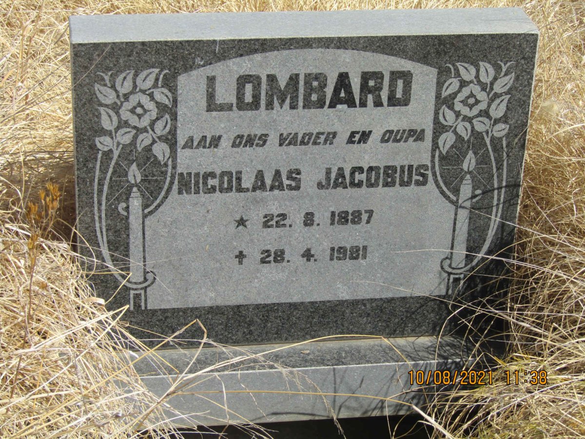LOMBARD Nicolaas Jacobus 1887-1981