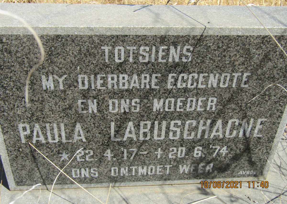 LABUSCHAGNE Paula 1917-1974