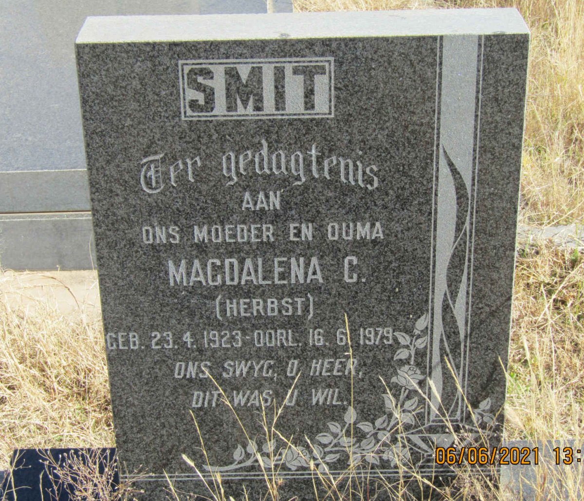 SMIT Magdalena C. nee HERBST 1923-1979