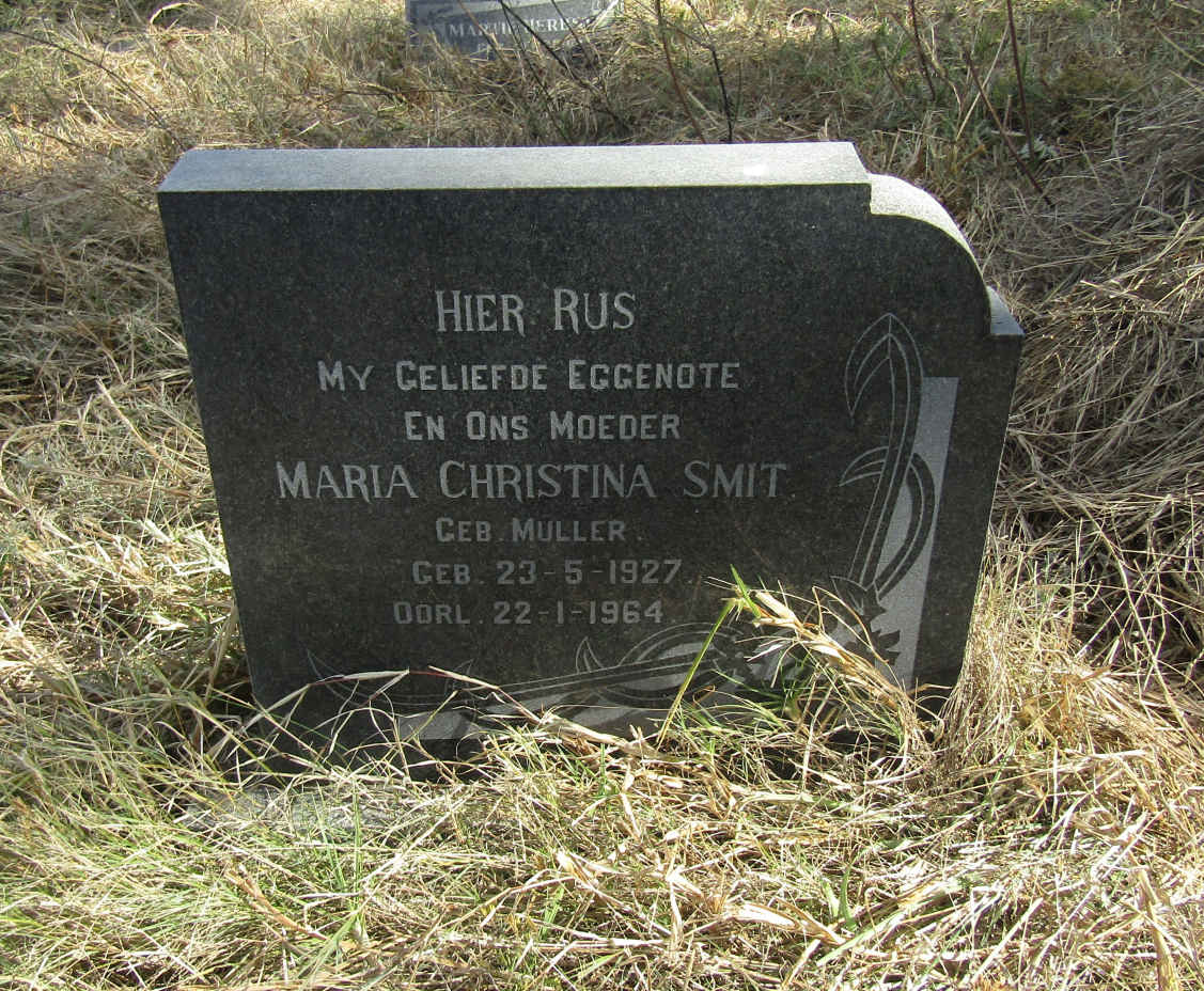 SMIT Maria Christina nee MULLER 1927-1964