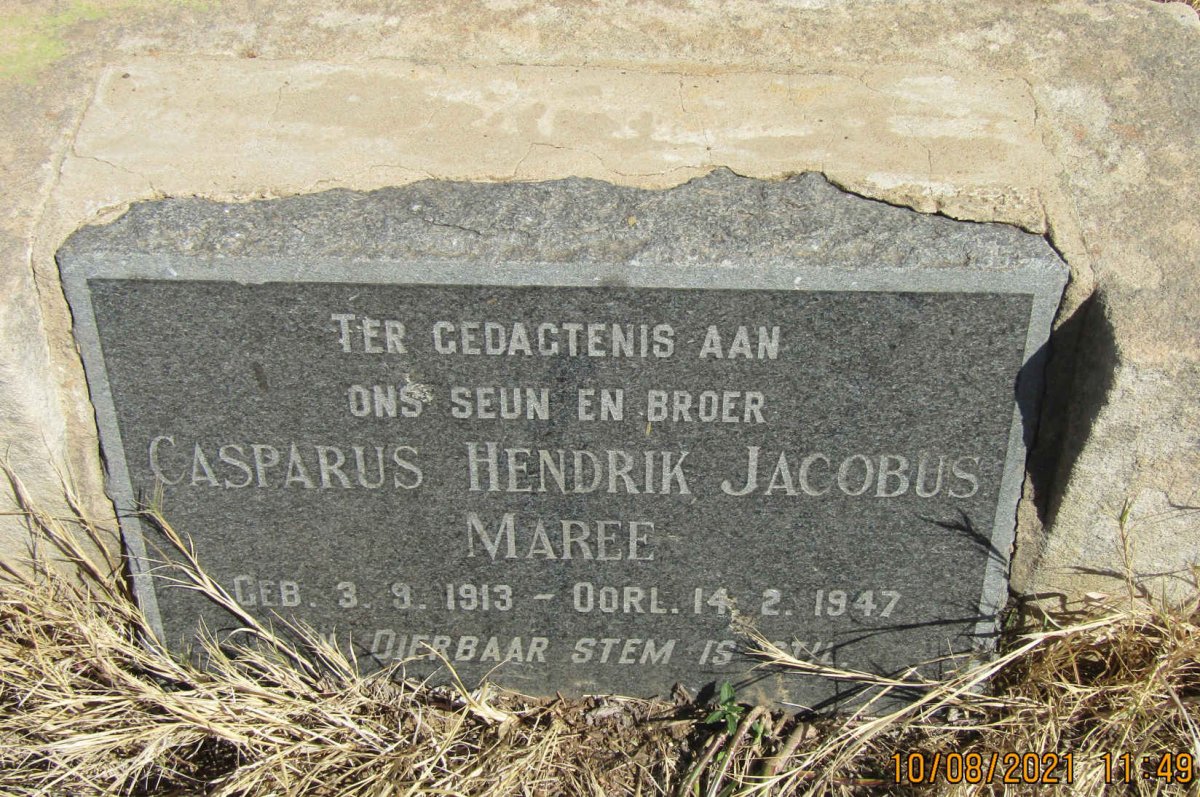 MAREE Casparus Hendrik Jacobus 1913-1947