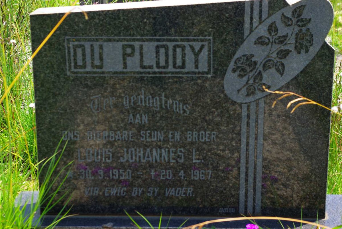PLOOY Louis Johannes L., du 1950-1967