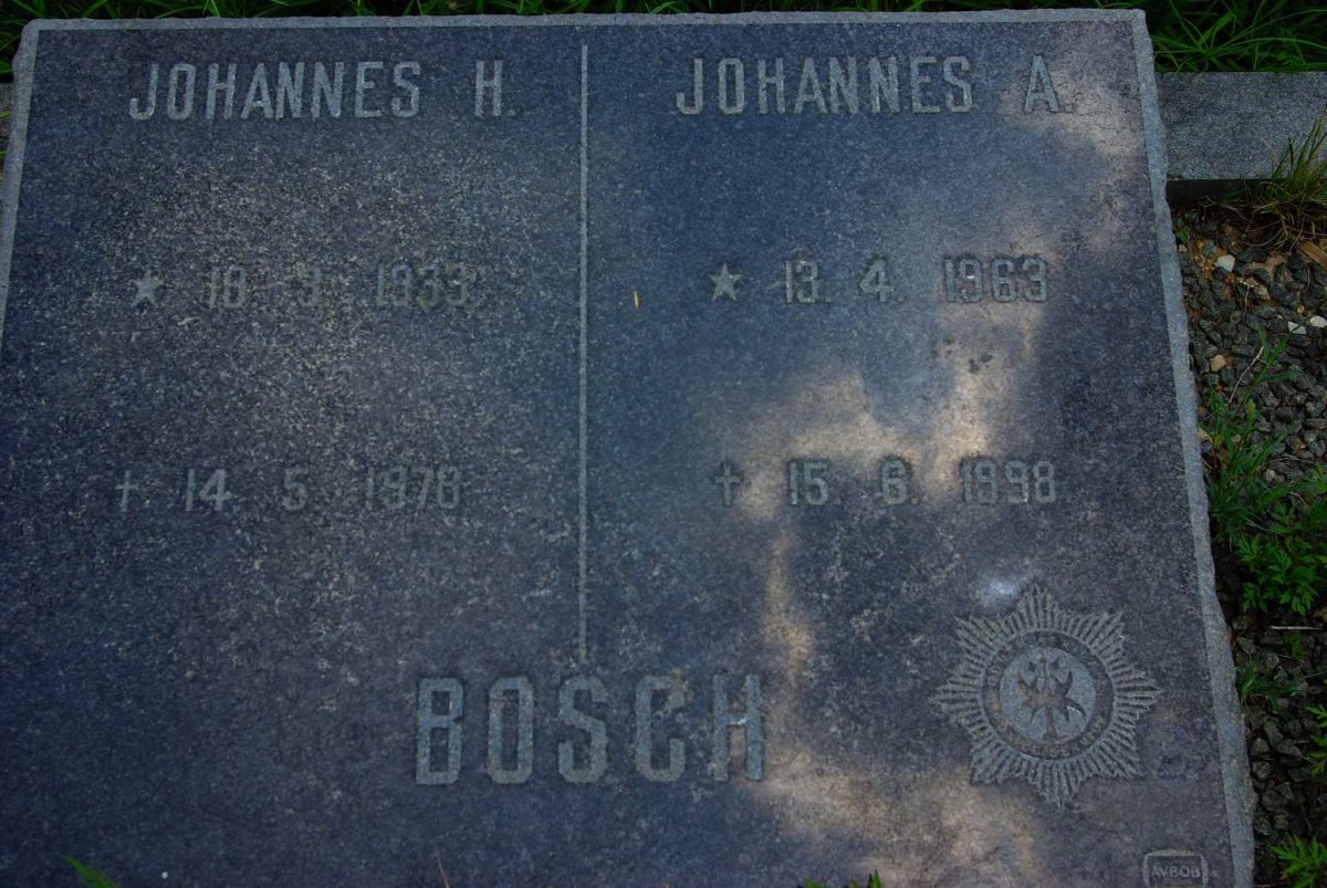 BOSCH Johannes H. 1933-1978 &amp; Johannes A. 1963-1998