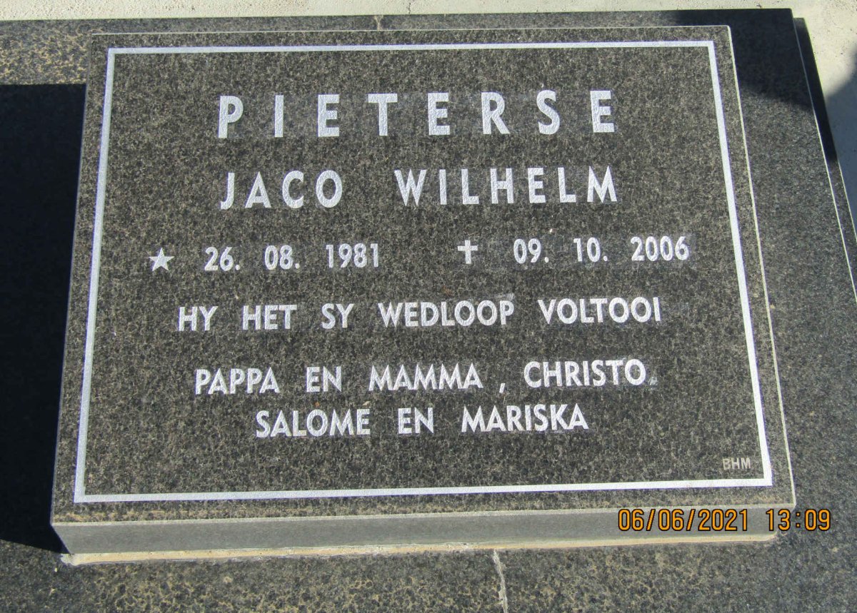 PIETERSE Jaco Wilhelm 1981-2006