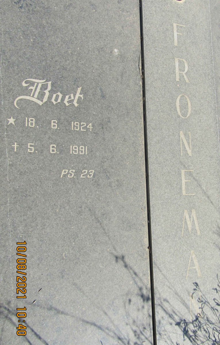 FRONEMAN Boet 1924-1991