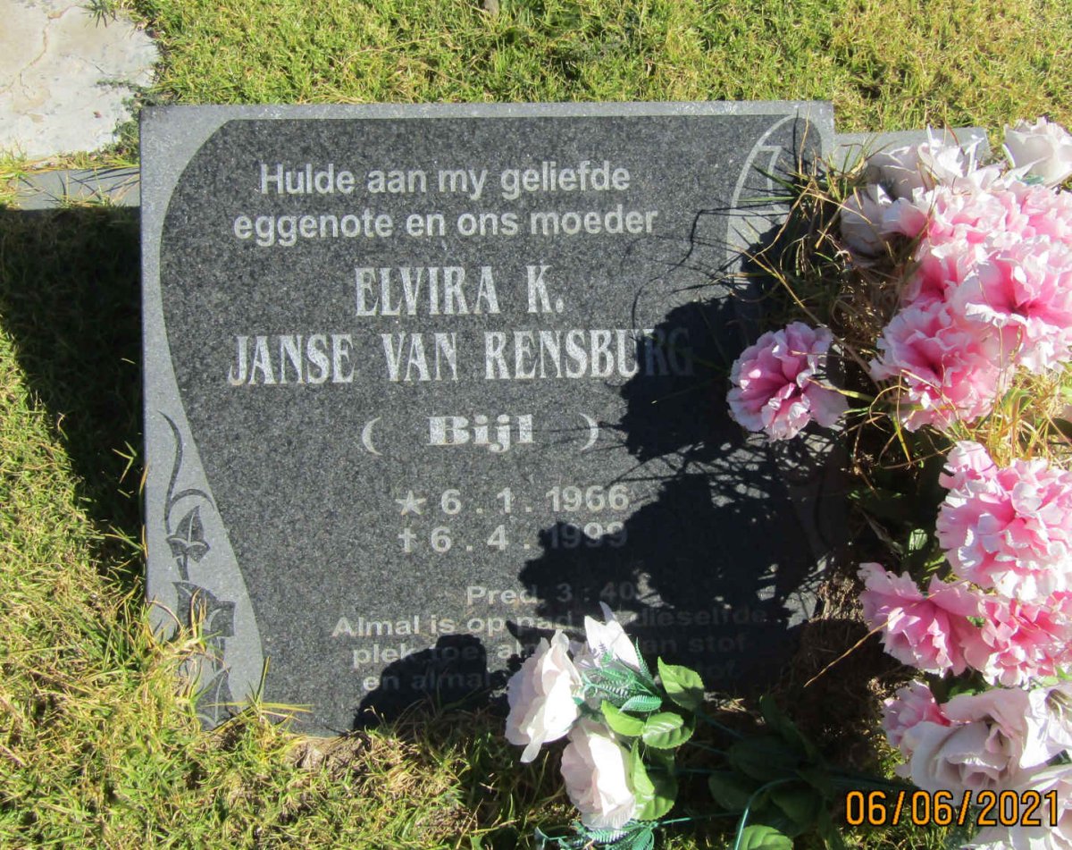 RENSBURG Elvira K., Janse van 1966-1999
