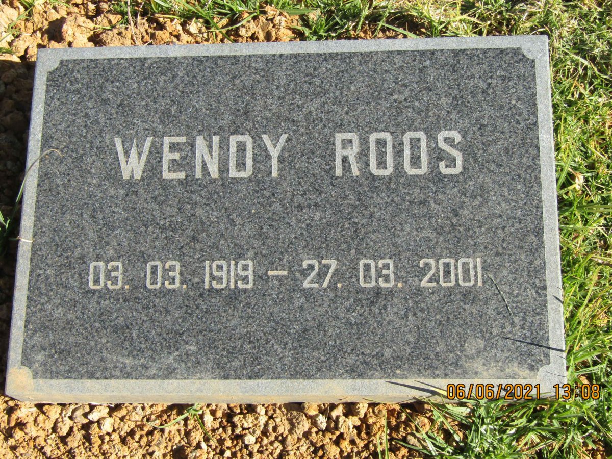ROOS Wendy 1919-2001