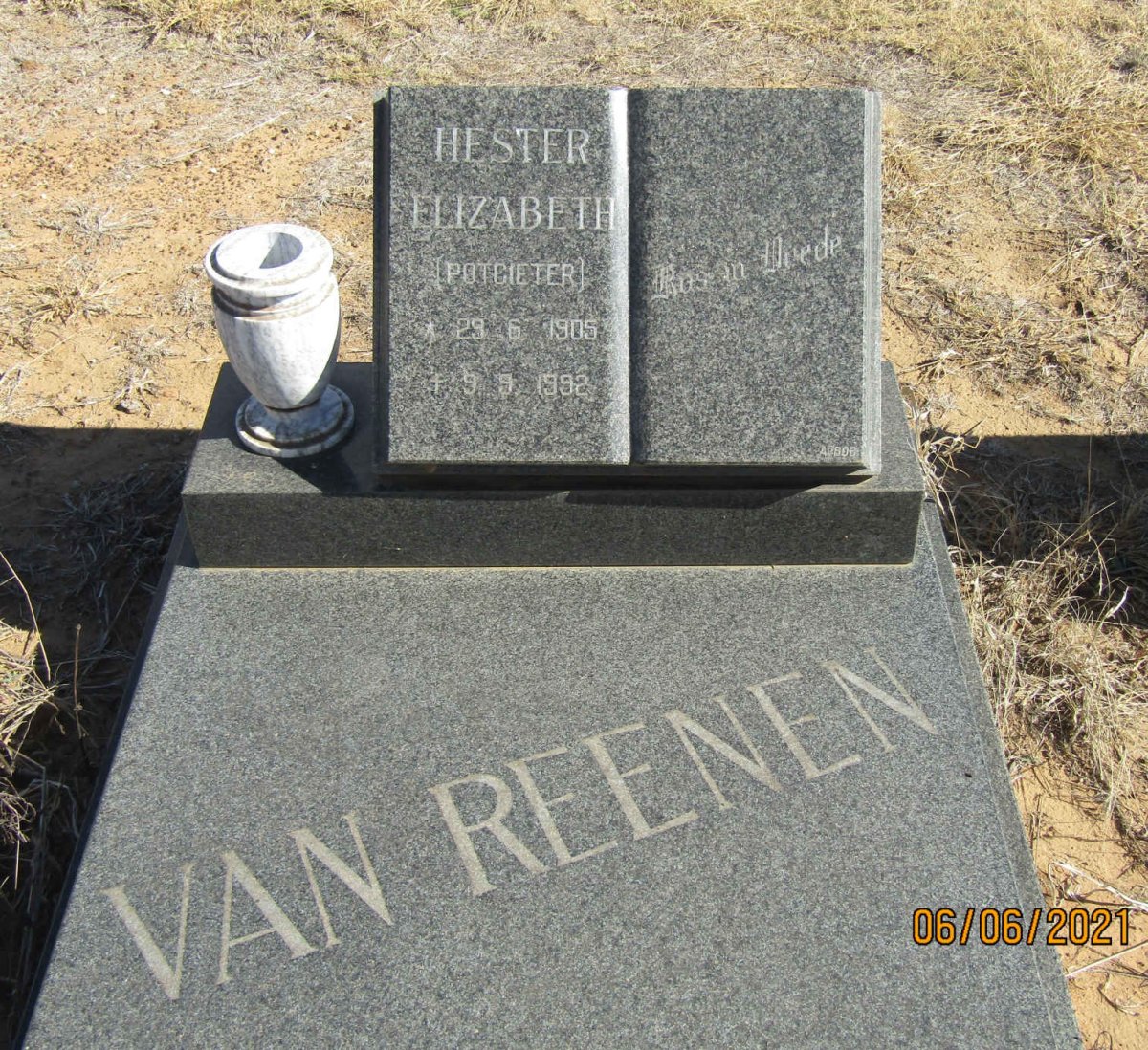 REENEN Hester Elizabeth, van nee POTGIETER 1905-1992