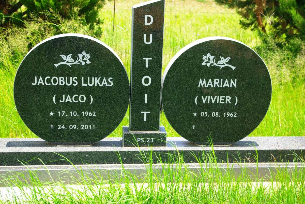 TOIT Jacobus Lukas, du 1962-2011 &amp; Marian VIVIER 1962-