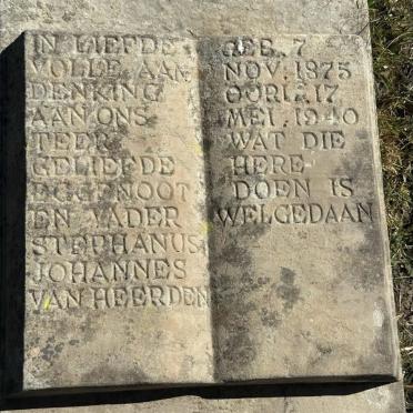 HEERDEN Stephanus Johannes, van 1875-1940