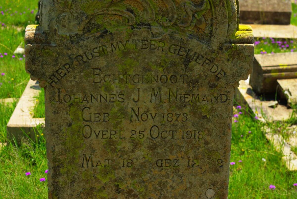 NIEMAND Johannes J.M. 1873-1918