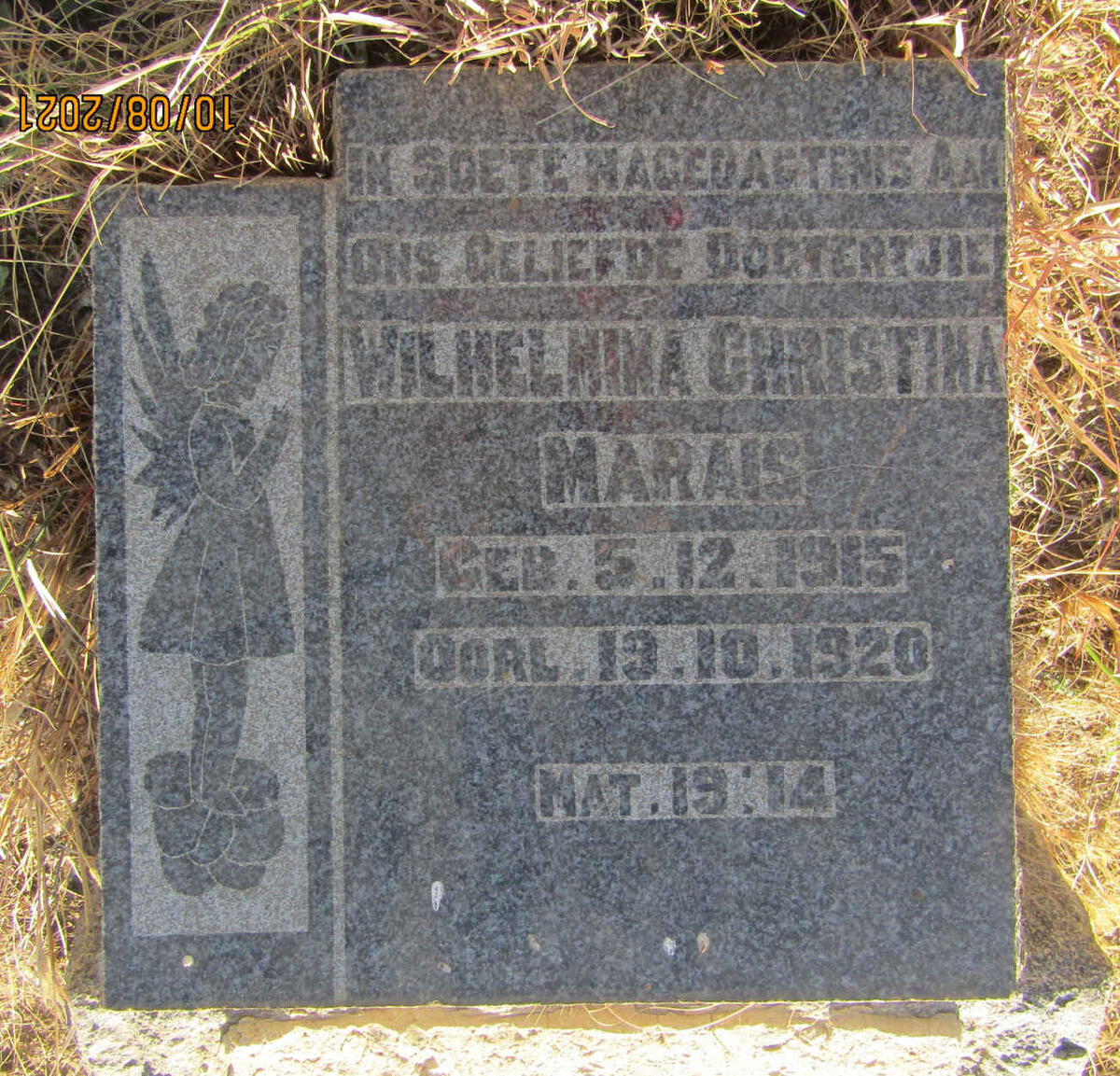 MARAIS Wilhelmina Christina 1915-1920