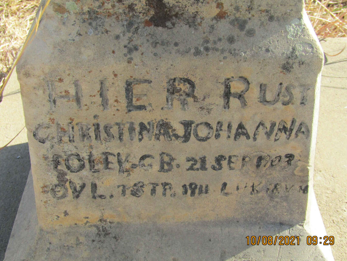 FOLEY Christina Johanna 1903-1911