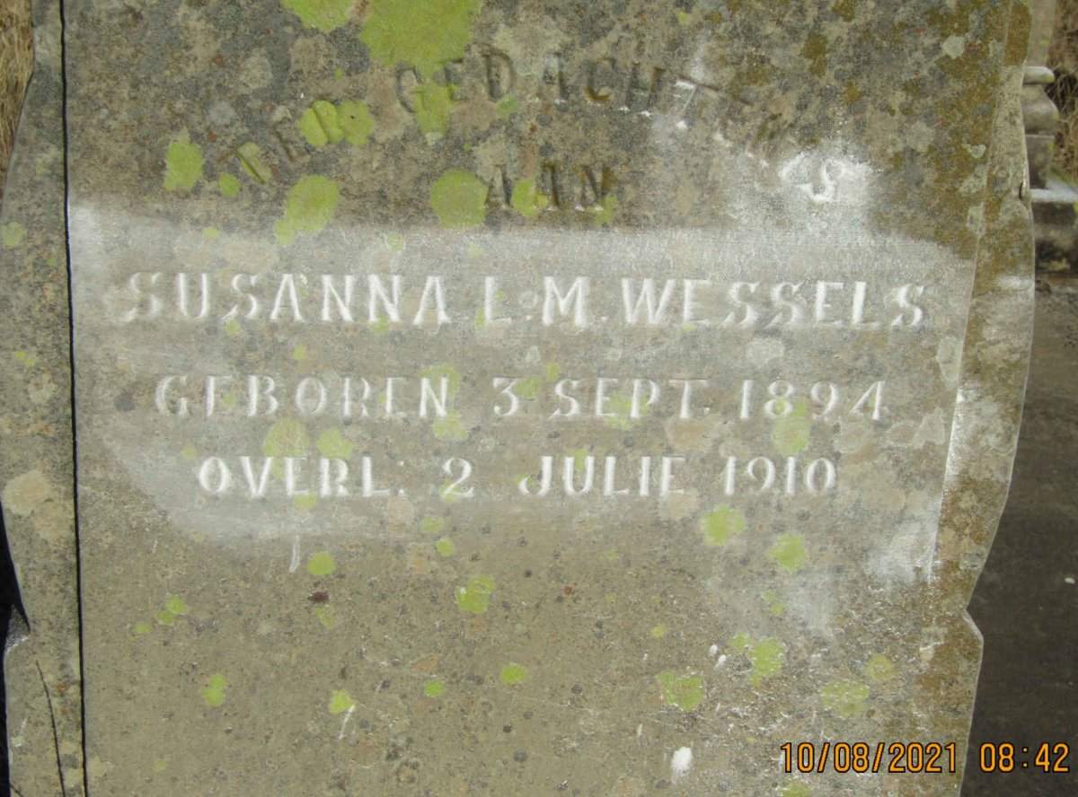 WESSELS Susanna L. M. 1894-1910