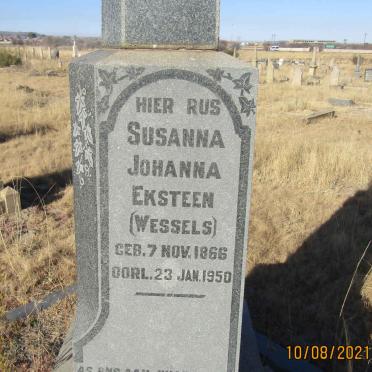 EKSTEEN  Susanna J. nee WESSELS 1866-1950 .