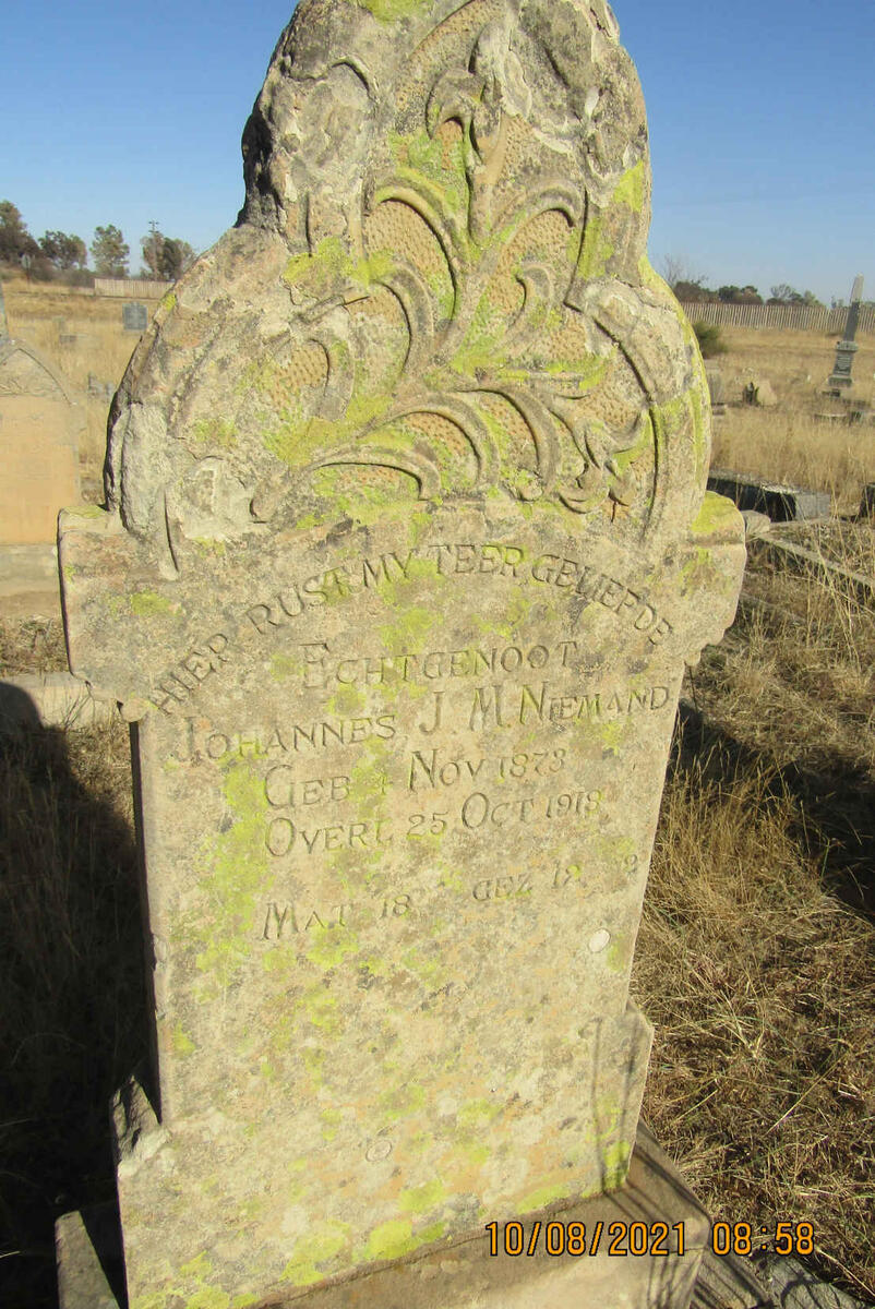 NIEMAND Johannes J.M. 1873-1918