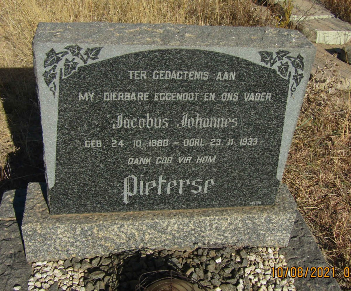 PIETERSE Jacobus Johannes 1880-1933