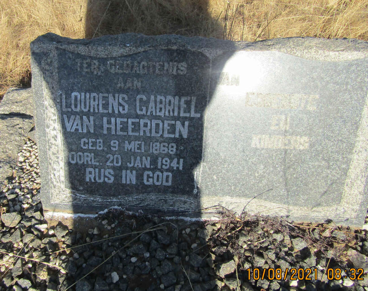 HEERDEN Lourens Gabriel, van 1868-1941