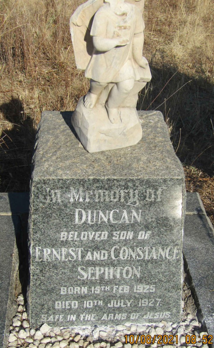 SEPHTON Duncan 1925-1927