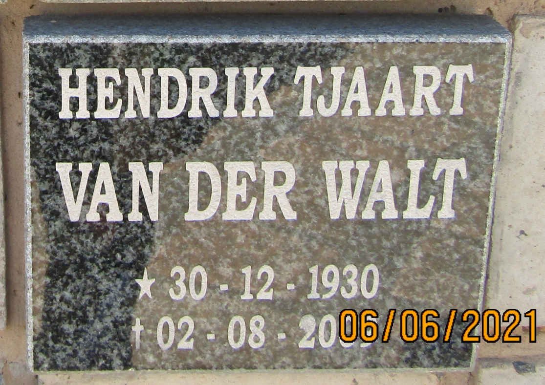WALT Hendrik Tjaart, van der 1930-2009