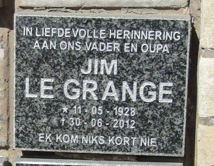 GRANGE Jim, le 1928-2012
