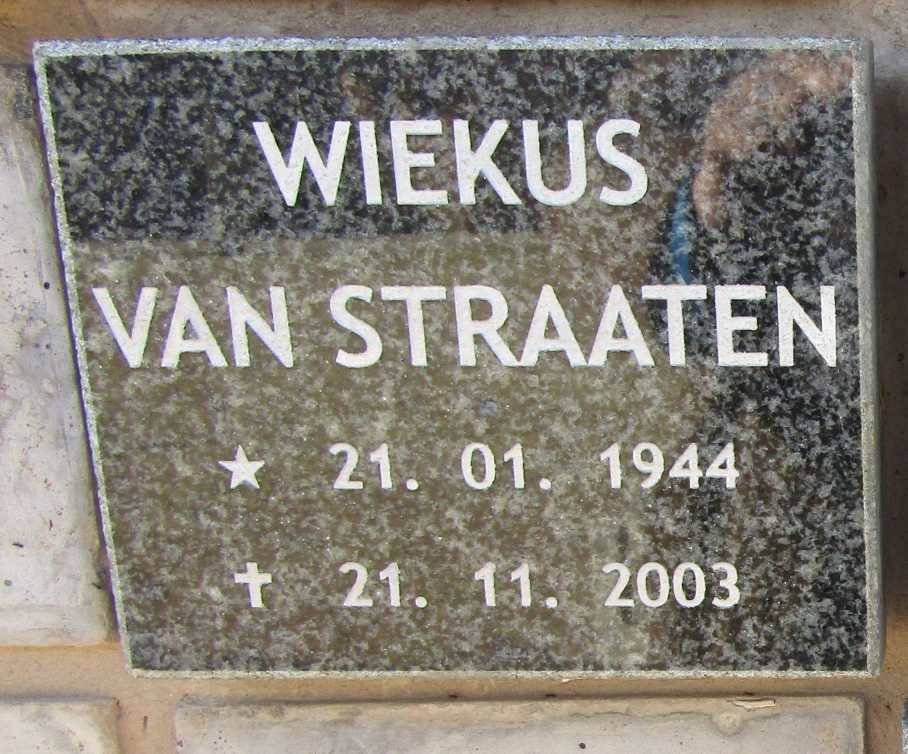 STRAATEN Wiekus, van 1944-2003
