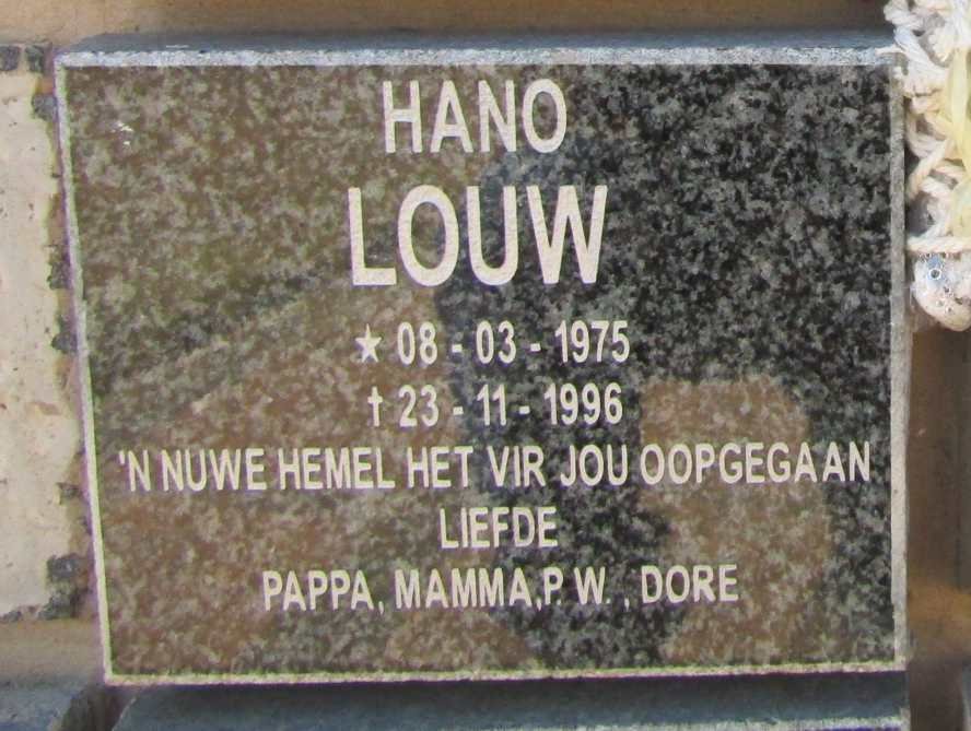 LOUW Hano 1975-1996