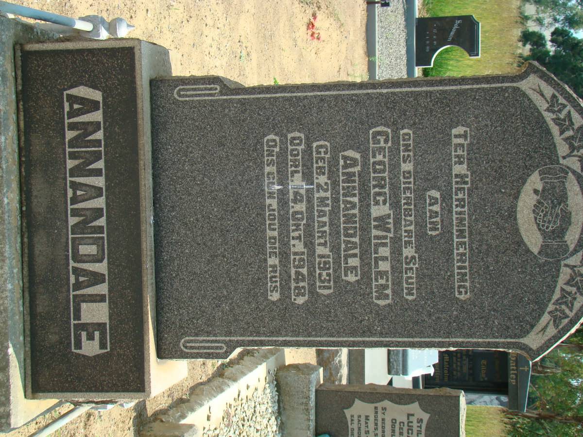 ANNANDALE George Willem 1931-1948