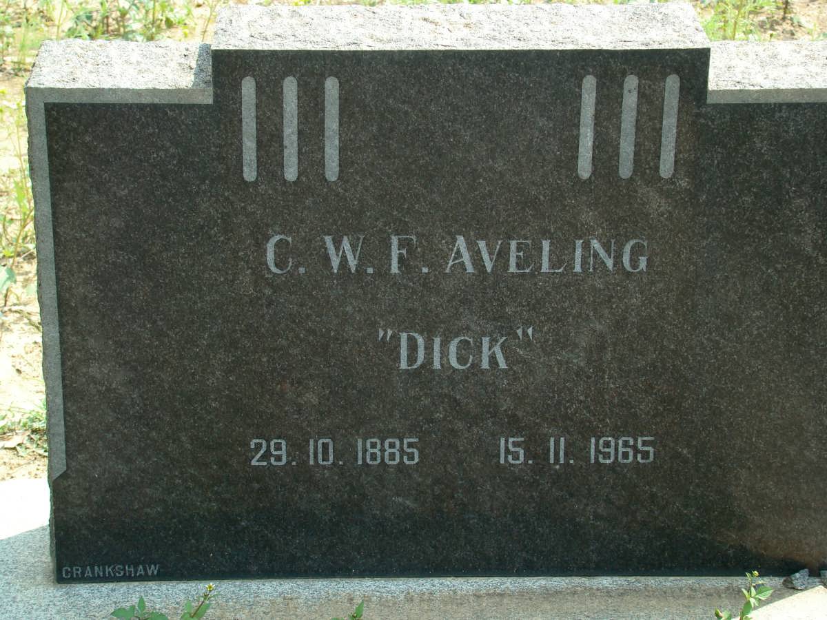 AVELING C.W.F. 1885-1965