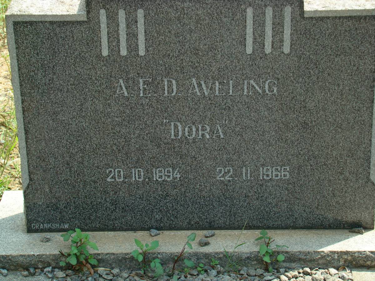 AVELING A.E.D. 1894-1966