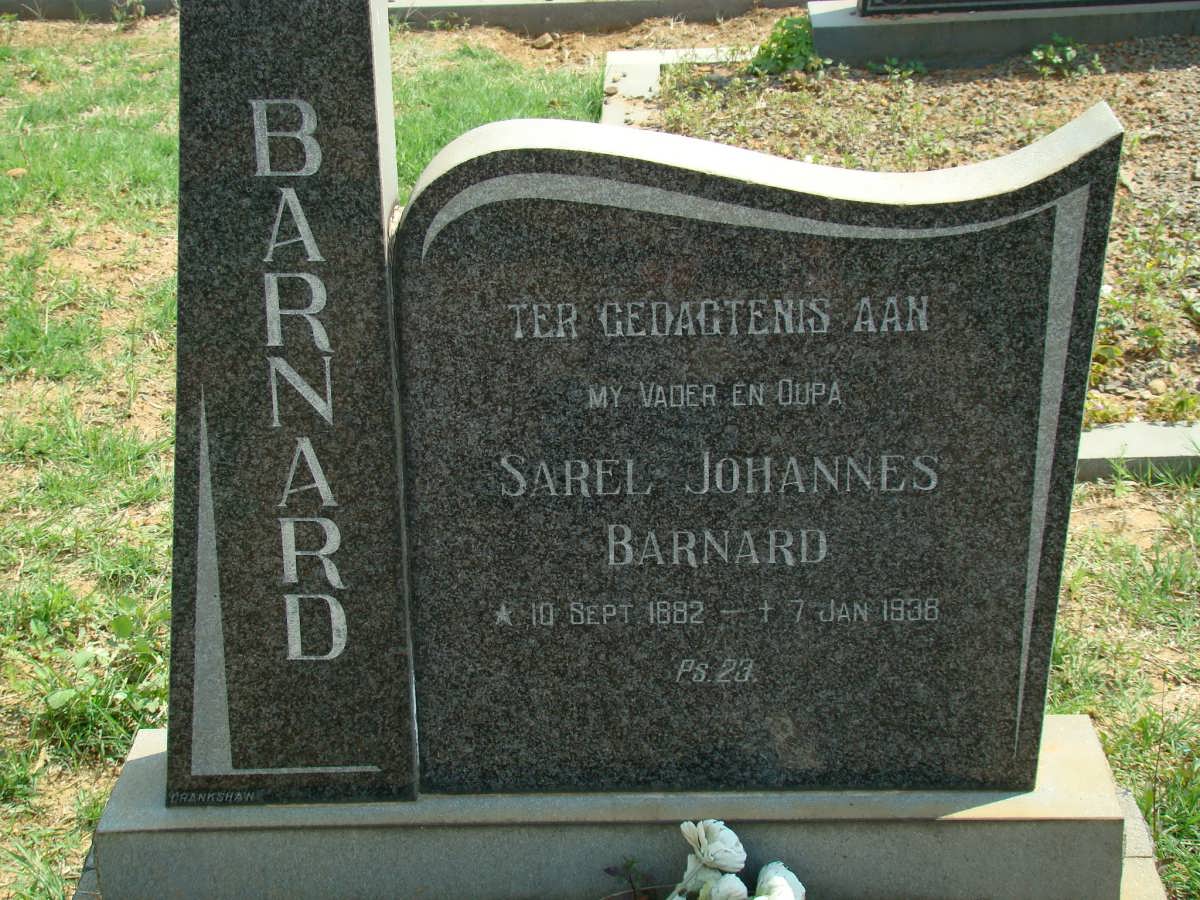 BARNARD Sarel Johannes 1882-1938