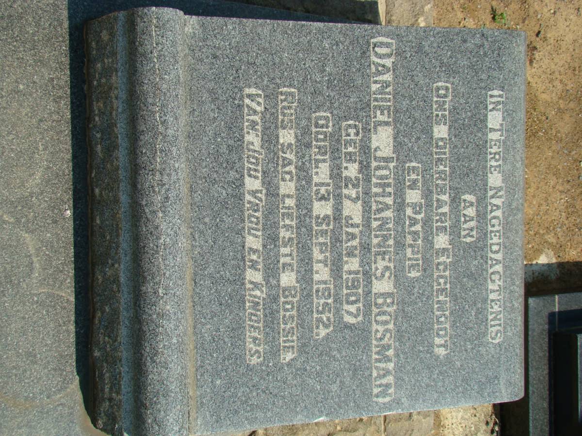 BOSMAN Daniel Johannes 1907-1952