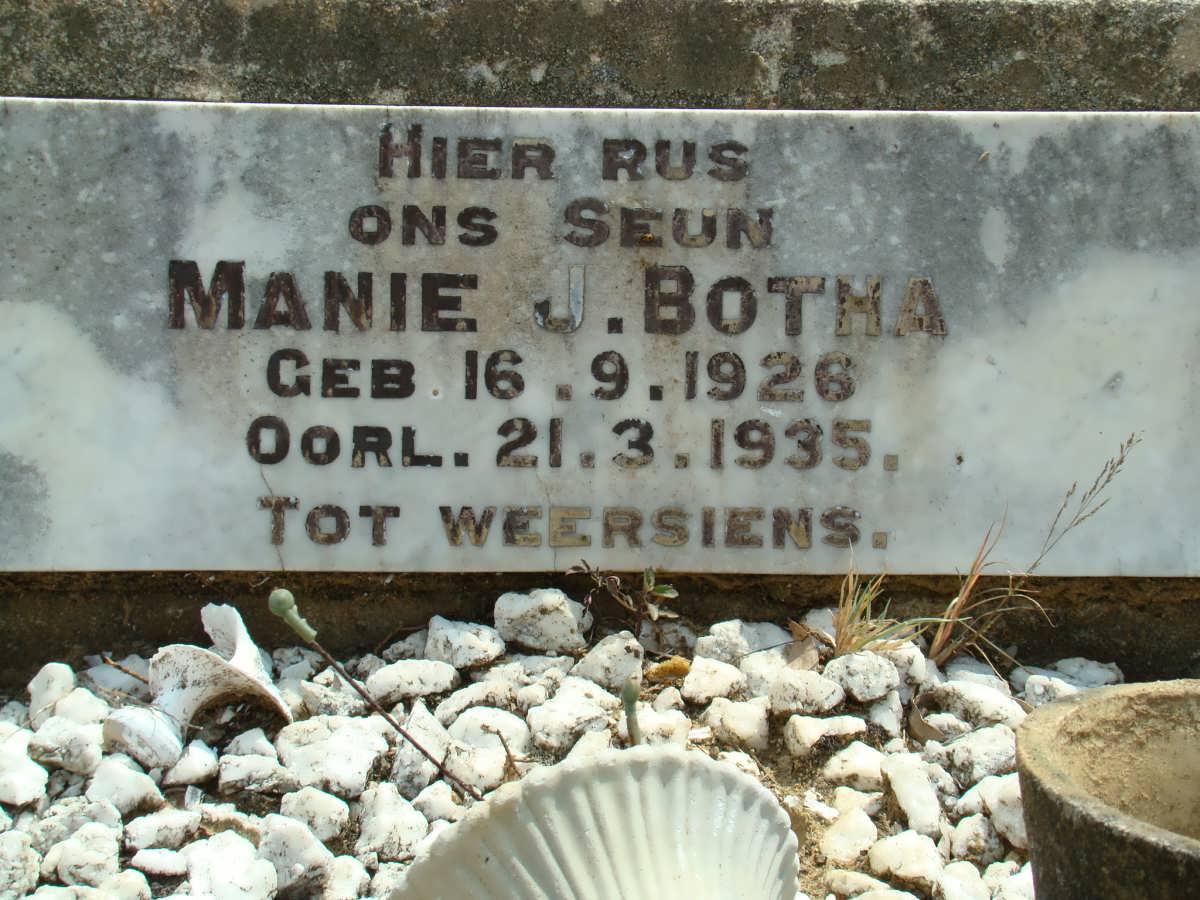 BOTHA Manie J. 1926-1935