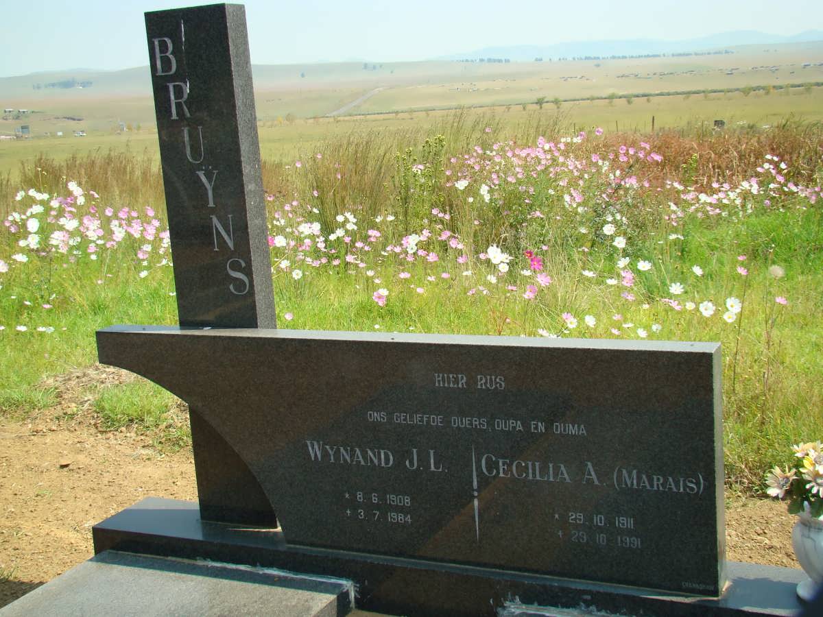 BRUYNS Wynand J.L. 1908-1984 &amp; Cecilia A. MARAIS 1911-1991