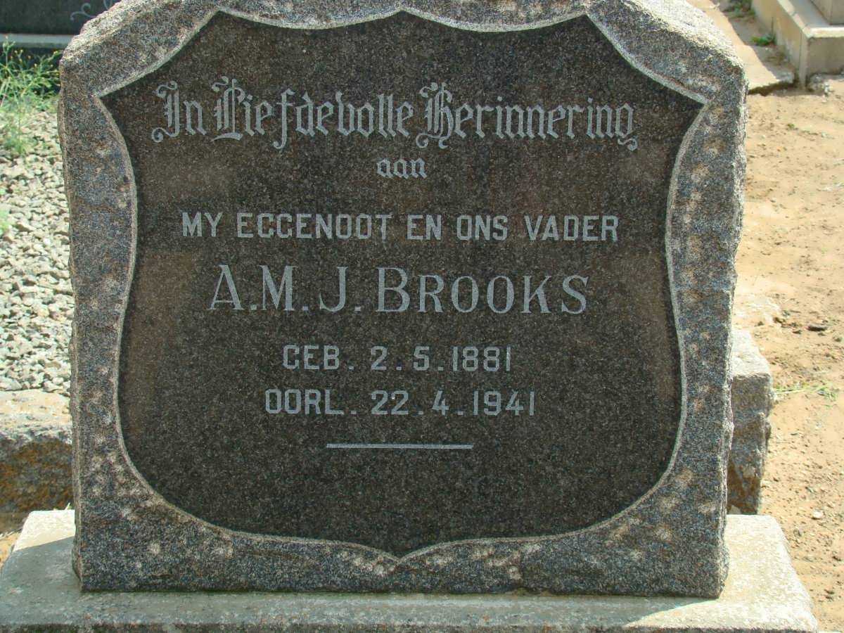 BROOKS A.M.J. 1881-1941