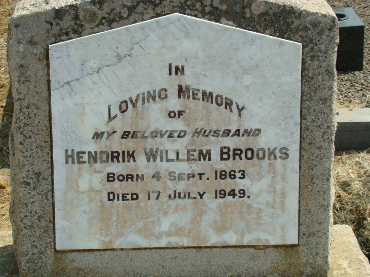 BROOKS Hendrik Willem 1863-1949