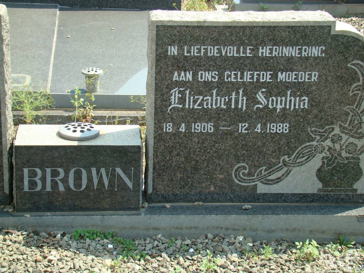 BROWN Elizabeth Sophia 1906-1988