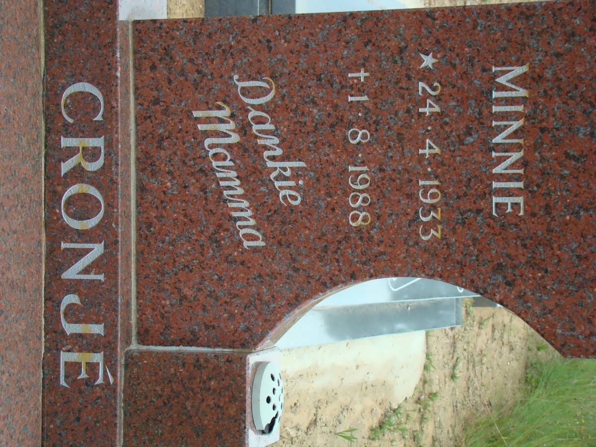 CRONJE Minnie 1933-1988